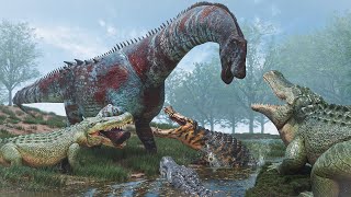 Croc Infested Waters  Life Of A Deinosuchus  Path Of Titans [upl. by Jonathan167]