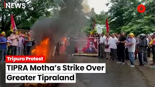 Tripuras TIPRA Motha Launches Strike for Greater Tipraland [upl. by Hsitirb]