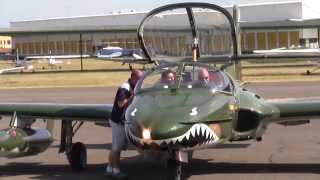 Cessna A37 Dragonfly VHAZD parking and shutdown up close [upl. by Lotsirk429]