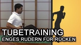 Rückenübung Enges Rudern im Sitzen  Tubetraining [upl. by Elleinwad]