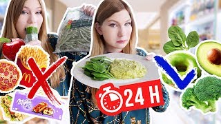 JE MANGE QUE DES ALIMENTS VERTS 🥦 PENDANT 24H [upl. by Dubois221]