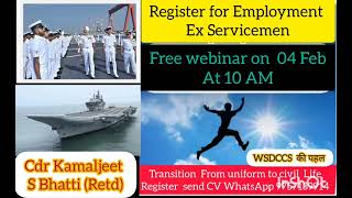 Jobs for Defence Ex Servicemen  नौकरी कैसे पाइजे Retirement के बाद 3 महीने क्या करना चाहिए [upl. by Narud951]