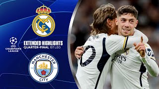 Real Madrid vs Man City Extended Highlights  UCL QuarterFinals 1st Leg  CBS Sports Golazo [upl. by Irmina]