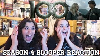 THE 100 SEASON 4 BLOOPER REACTION [upl. by Yatzeck30]