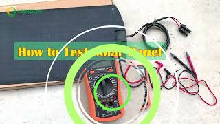 How to Test Solar Panel Volts and Amps with Multimeter [upl. by Gnahk]