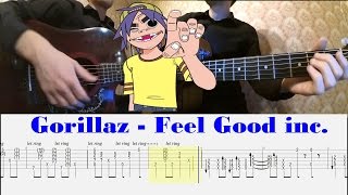 Gorillaz Разбор Feel Good inc на гитаре  Уроки гитары PlayThis3 [upl. by Silrac]