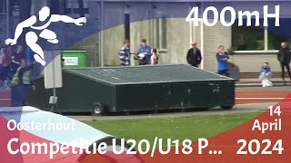 Competitie U20U18 Poule 35 R1 2024 14042024 400mH 76cm Daniek [upl. by Annerol]