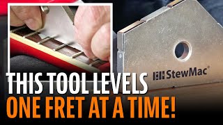 Spot leveling one fret at a time with the Fret Kisser [upl. by Heyer]