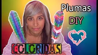 MANUALIDADES💟DIY😍Plumas de ave que pintan de verdad😍UNA IDEA BONITA💟 [upl. by Mathia]