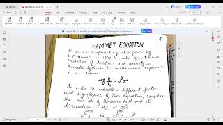 Hammett equation [upl. by Noel]