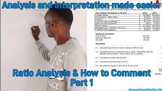 INTERPRETATION OF FINANCIAL STATEMENT ACCOUNTING RATIOS PART 1 [upl. by Einna]