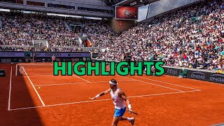 Rafael NADAL vs Holger RUNE  PRACTICE MATCH ROLAND GARROS 2024 HIGHLIGHTS COURT LEVEL VIEW [upl. by Yelik]