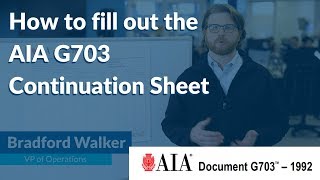 How to fill out the AIA G703 Continuation Sheet [upl. by Manbahs]