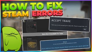 How to fix SteamCS2 trading errors  Inventory unavailable [upl. by Hanzelin]