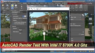 AutoCAD Render Test With i7 6700K 16 GB GTX 1060 6GB [upl. by Rosol302]