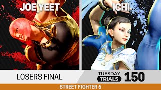 Tuesday Trials 150 SF6 Losers Final  JoeYeet Marisa vs Ichi ChunLi [upl. by Adnirual733]