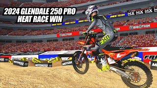 2024 Glendale Supercross RF 250 Heat Race Win  MX Simulator [upl. by Eynahpets166]