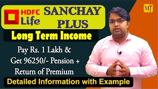 HDFC Life Sanchay Plus Long Term Income Plan I Best Retirement Plan 2024 I Eligibility with Example [upl. by Murtagh]