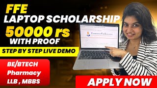 FFE Laptop Scholarship  Live Demo How to Apply  Foundation for Excellence  Its me Yamee [upl. by Dann]