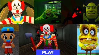 Roblox 3 SPEEDRUN Escape Obby Choppers Nightmare Carnival SHREK TAPES BARRY SPONGEBOY SCHOOL [upl. by Landre997]