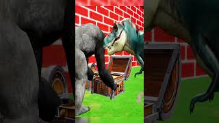 Dinosaur vs Gorilla Funny Cartoon Short Video shorts dinosaur gorilla cartoonanimals funny [upl. by Yrem167]