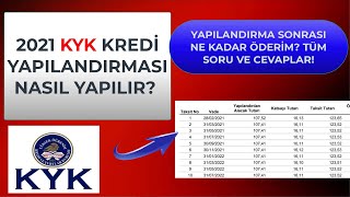 KYK BORCU NASIL YAPILANDIRILIR KYK Yapılandırması Ödeme Planı [upl. by Llekcir]