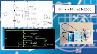 Experiment astabile Kippstufe Blinklicht mit dem NE555 [upl. by Peppel595]