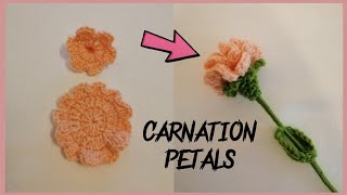 Crochet Carnation Petals  JovelynCrochet [upl. by Weinrich]