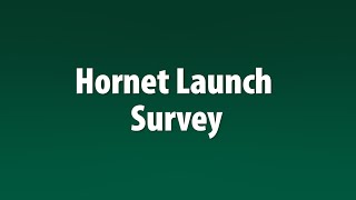 Hornet Launch Survey [upl. by Asirrac219]