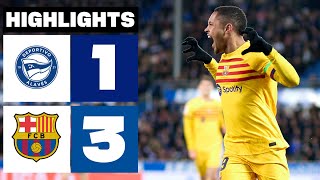 DEPORTIVO ALAVÉS 1  3 FC BARCELONA  RESUMEN LALIGA EA SPORTS [upl. by Weixel]