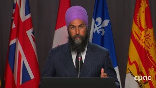 NDP leader discusses deal on COVID bill offers conditional throne speech support – Sept 25 2020 [upl. by Enal]