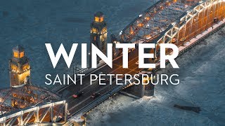 Winter Saint Petersburg Russia 6K Shot on Zenmuse X7 Drone [upl. by Marcello82]