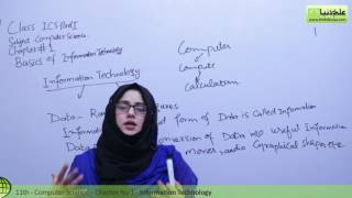 ICS Computer part 1 Ch 1 Information Technology  ICSFSC Part 1 [upl. by Arbmik]