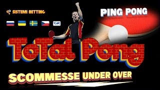 Total Pong  Software Ping Pong per pronostici UNDER OVER totali [upl. by Delbert]