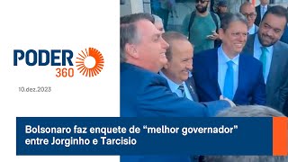 Bolsonaro faz enquete de “melhor governador” entre Jorginho e Tarcisio [upl. by Hploda]