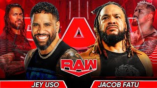 Jey Uso vs Jacob Fatu Full Match WWE Raw Highlights [upl. by Trahurn]