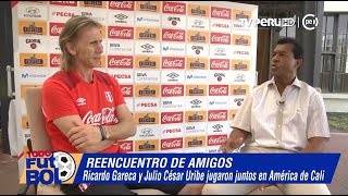 Todo fútbol TV Perú  Reencuentro de amigos Ricardo Gareca y Julio César Uribe  04032018 [upl. by Durst]