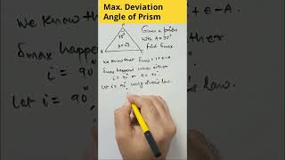 Maximum Deviation Angle of Prism class12 [upl. by Kaliope]