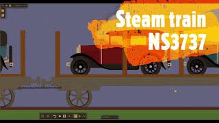 Realistic physics steam train NS 3737 Algodoo [upl. by Gan]