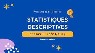 Statistiques Descriptives S2 Séance 6  Analyse Bidimensionnelle Covariance et corrélation R [upl. by Satterfield]