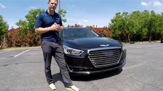 Walkaround Review of a NEW 2019 Genesis G90 50 Ultimate [upl. by Ahsyekat]