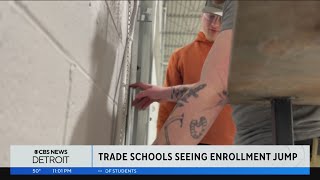 Trade schools in Michigan seeing high interest from youth [upl. by Eissolf156]