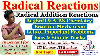 Radical ReactionsRadical Addition ReactionBaldwin RuleLots of PoroblemsCSIRNET GATETricks [upl. by Amin]