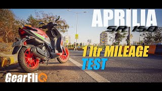 Aprilia SR 150  1Ltr Mileage Test [upl. by Yllet32]