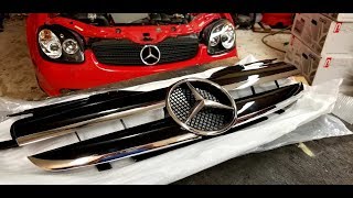 New Grille Install For The Mercedes Plus Unboxing Lowering Springs [upl. by Felske]