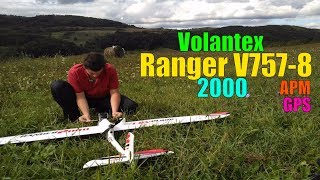 Volantex Ranger 2000 V7578  Maiden Flight with APMGPS [upl. by Aitital707]