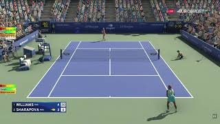 Serena Williams VS Maria Sharapova  US OPEN  Tennis Elbow 4  Gameplay [upl. by Yelime]