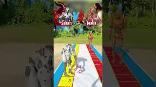 👼Jesus VS 😈Satan dios god jesus christ games funny [upl. by Ilesara367]