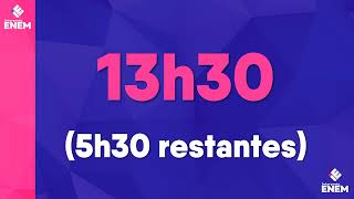 Simulador de contagem do tempo no ENEM  Dia 1 5h30min de duração  Linguagens Redação e Humanas [upl. by Neelrahs]