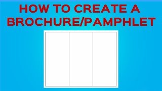 How to Create a BrochurePamphlet on Google Docs [upl. by Adriene]